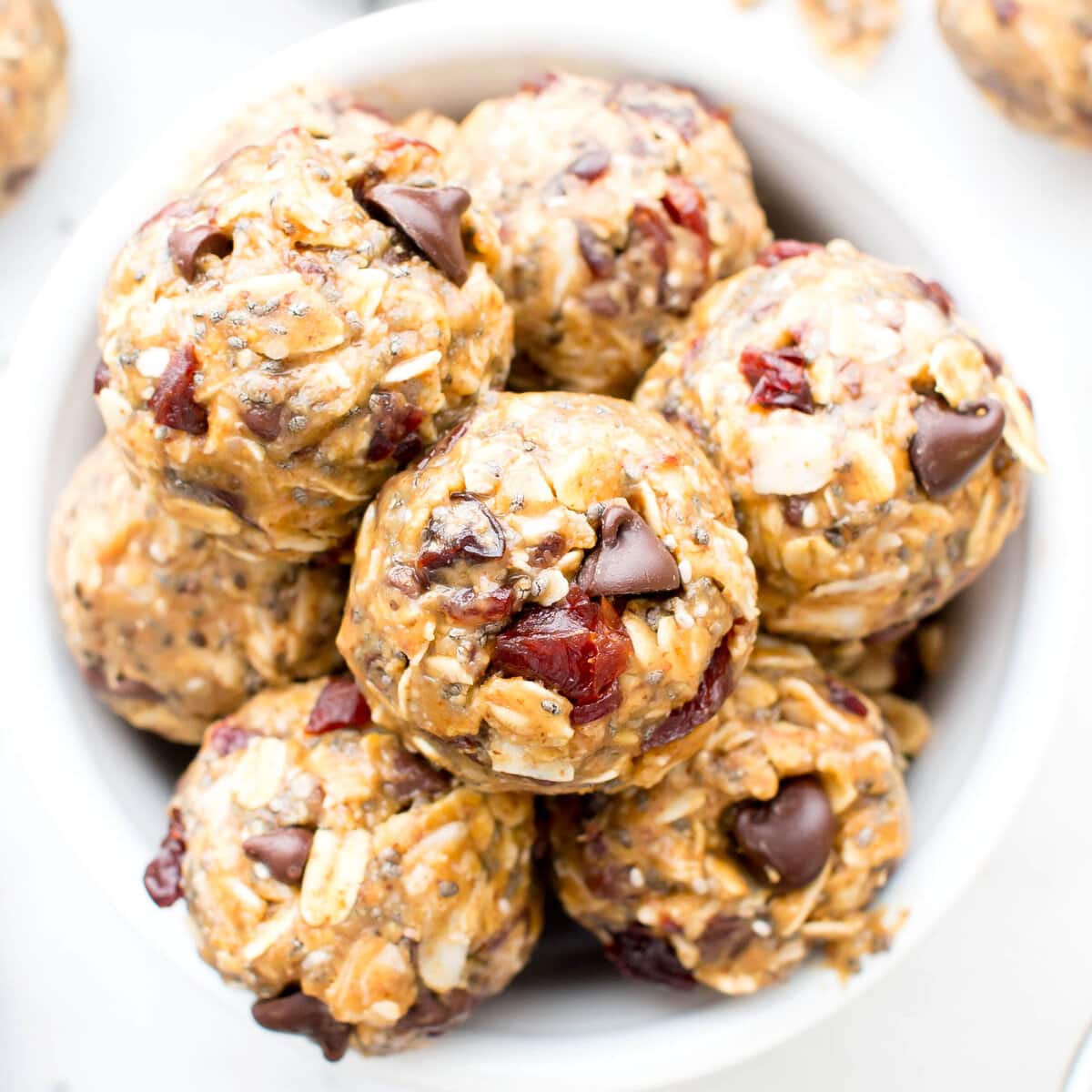bowl of no bake bites