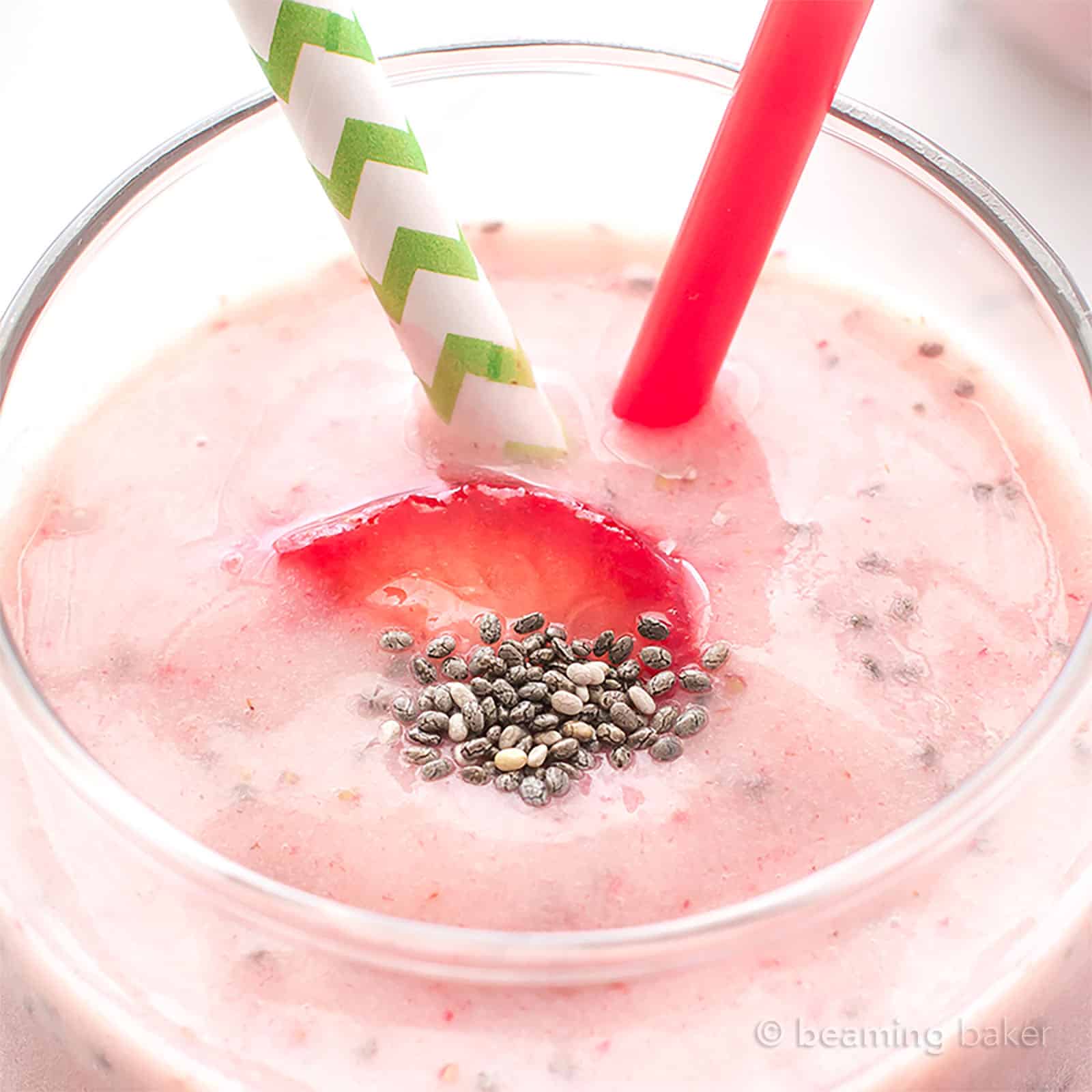 Chia Seed Smoothie Recipes – 3 Ways: learn how to make chia seed smoothies 3 delicious ways—the freshest, easiest ways to include chia seeds in a smoothie! #ChiaSeeds #Smoothie #Chia #ChiaSeed | Recipe at BeamingBaker.com