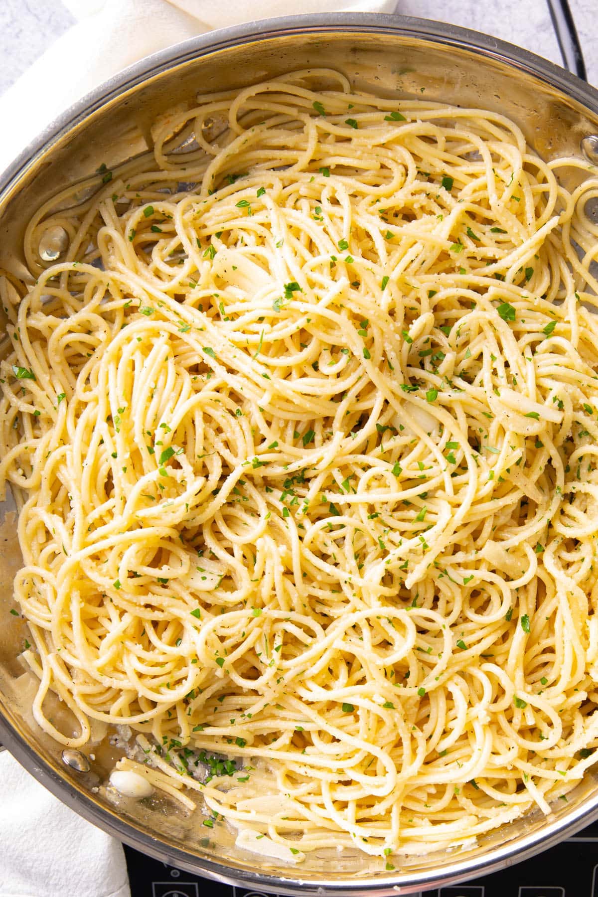 This Italian dinner recipe served in a pan