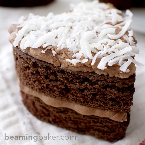 Adorable mini, heart-shaped, two-layer chocolate cakes topped with slightly sweet coconut oil frosting. An impressive and delightful treat to make for any occasion.