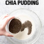 Coconut Chia Pudding short Pinterest image.