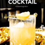 Gold Rush Cocktail short pinterest image.