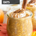 Pumpkin Overnight Oats short Pinterest image.