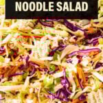 Ramen Noodle Salad short Pinterest image.