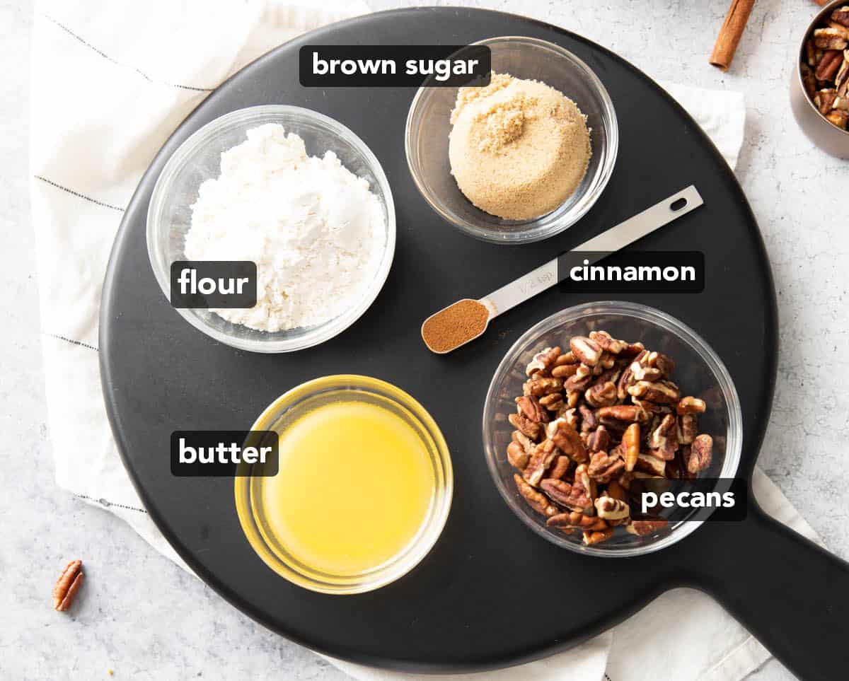 photo of ingredients to make streusel topping